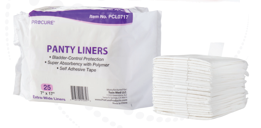 ProCure Adult Disposable Female 7 x 17″ Incontinence Liners (PCL0717)