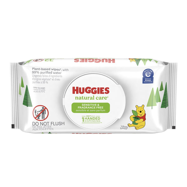 Huggies® Natural Care® Baby Wipes, Unscented, Soft Pack (42511