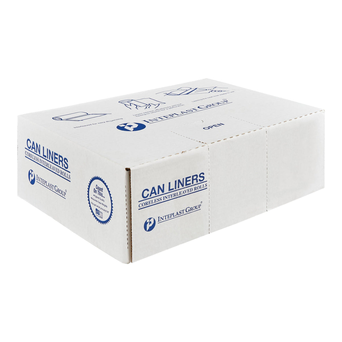 McKesson 24 x 32 Inch Clear Plastic Trash Bag, 0.70 mil Thick (BR2432MDC)