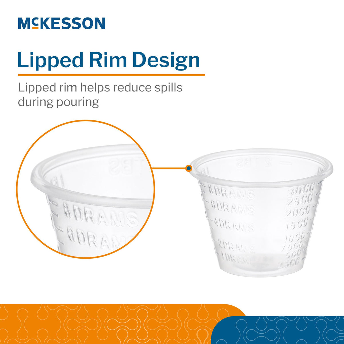 McKesson Disposable 1 oz. Clear Graduated Medicine Cup (16-9505)