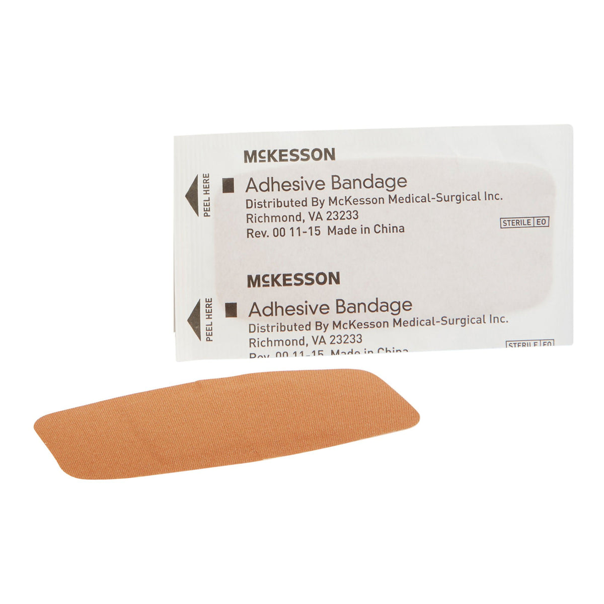 McKesson 2 x 4 Inch Rectangle Sterile Fabric Adhesive Strip (16-4817)