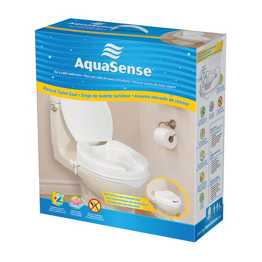 AquaSense Raised Toilet Seat with Lid, 2" (770-625)