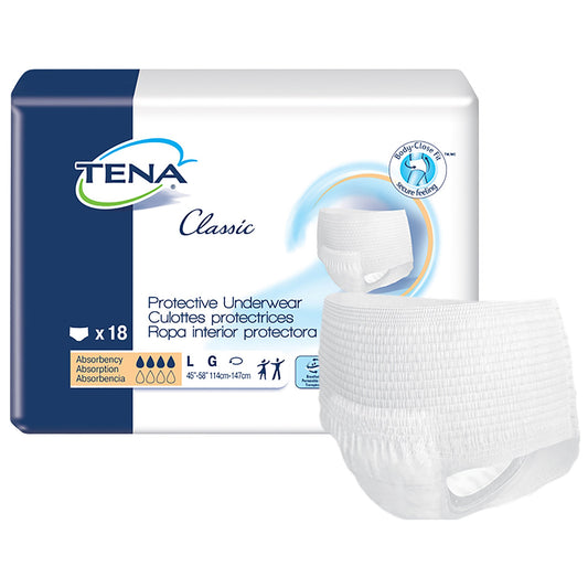 TENA® Classic Disposable Adult Unisex Pull-On Absorbent Underwear, Moderate Absorbency