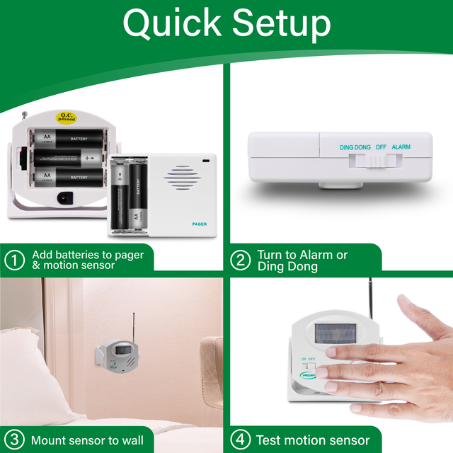 Smart Caregiver Motion Detector with Standalone Pager (TL-5102MP)
