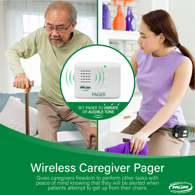 Smart Caregiver Chair Alarm with Caregiver Pager (RP-WPC1-SYS)