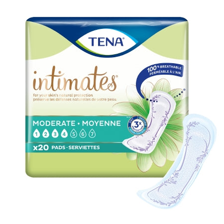 Bladder Control Pad TENA® Intimates™Moderate 11" Moderate Absorbency Dry-Fast Core™ Unisex Disposable (54284)