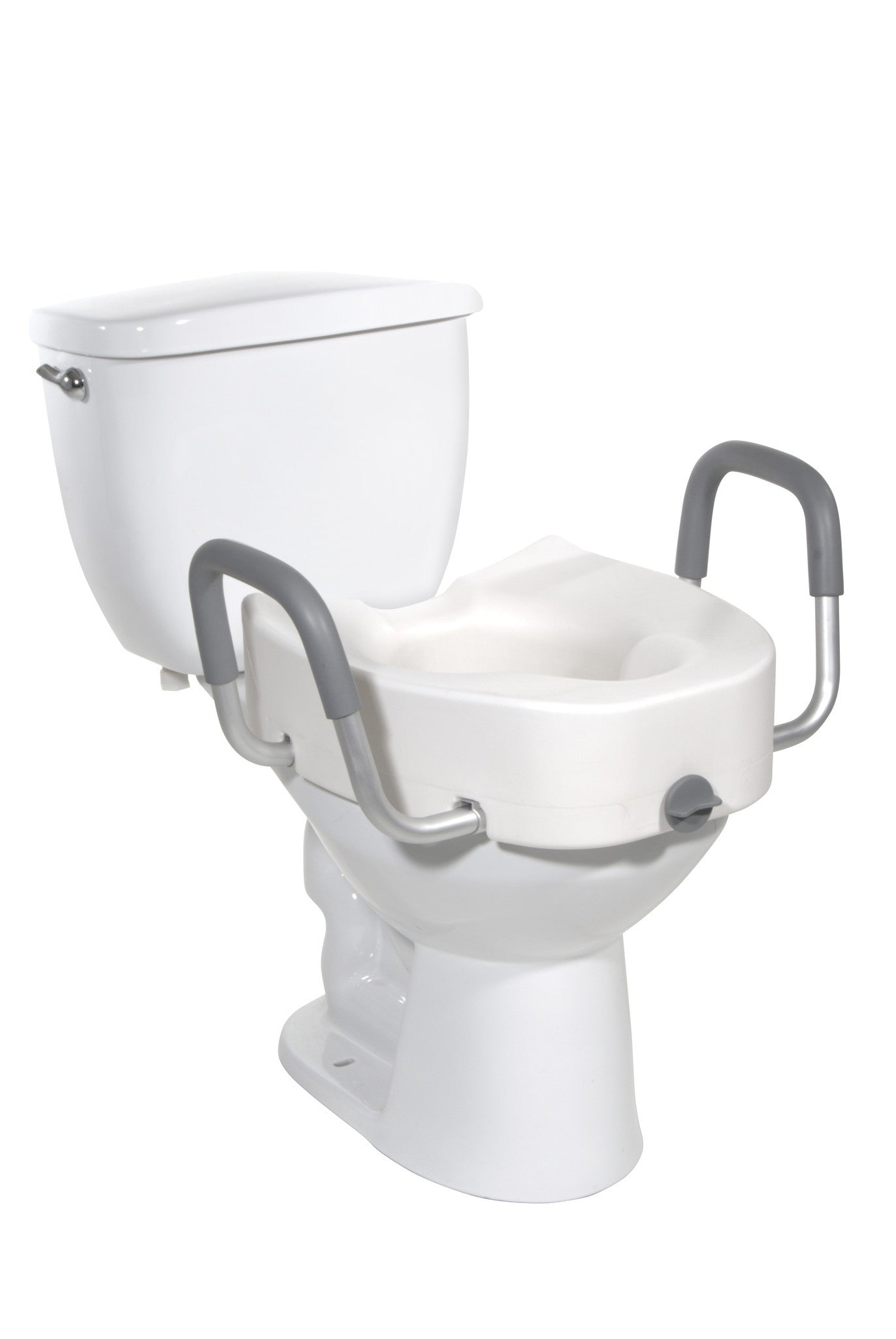 Drive Medical Raised Toilet Seat with Padded Armrests (12013)