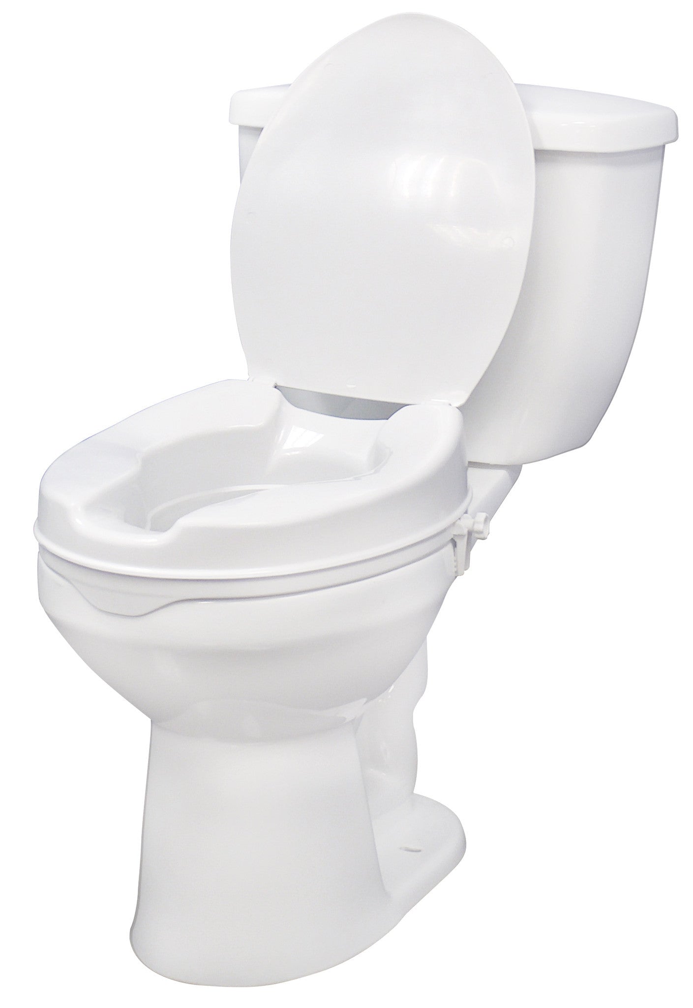 Raised Toilet Seat with Lock and Lid, 2" (12063)