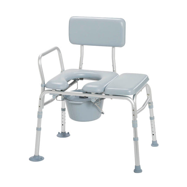 Padded Seat Transfer Bench with Commode Opening (12005KDC-1)