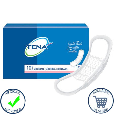 TENA® Light Female Disposable Bladder Control Pad - 11 Inch, Light Absorbency
