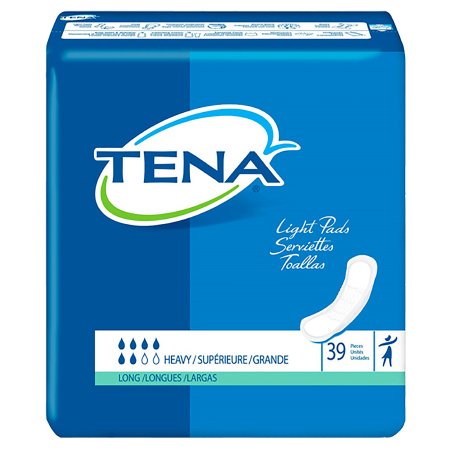 TENA® Light Heavy Unisex Disposable Bladder Control Pad - 15 Inch, Heavy Absorbency