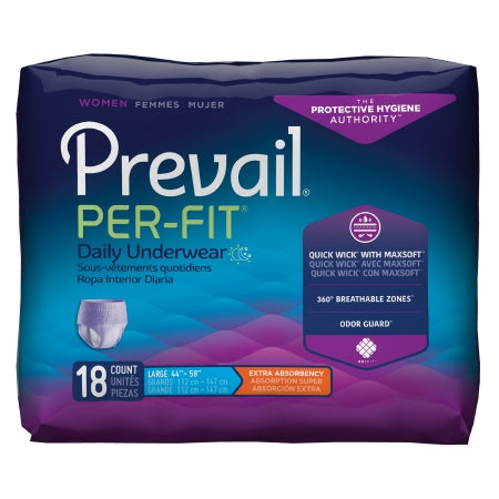 Prevail Per-Fit Disposable Adult Female Pull-On Absorbent Underwear, Moderate Absorbency