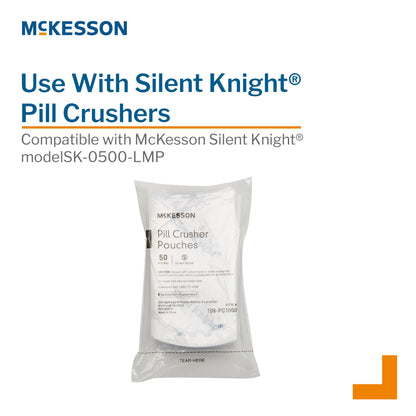 Silent Knight® Pill Crusher Pouch, 2 X 4-1/2 Inch Clear Plastic (108-PC1000)