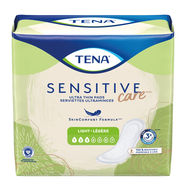 TENA Sensitive Care™ Ultra Thin Light Bladder Control Pad 10 Inch Length Light Absorbency Polymer Female Disposable (54344)