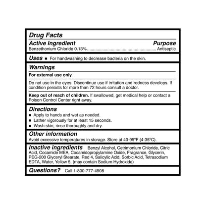 McKesson 18 oz. Benzethonium Chloride 0.13 Strength Antibacterial Soap, Clean Scent (53-28067-18)