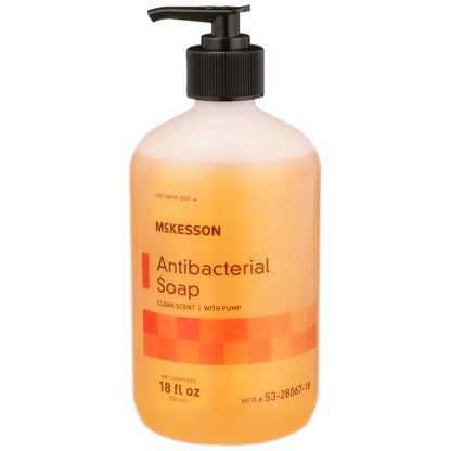 McKesson 18 oz. Benzethonium Chloride 0.13 Strength Antibacterial Soap, Clean Scent (53-28067-18)