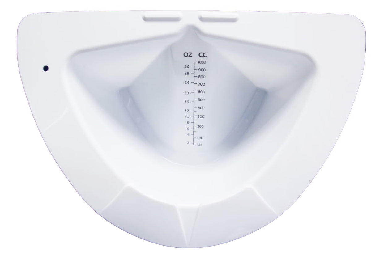 GMAX 1000mL Plastic Graduated Commode Specimen Collector, White (GS210)