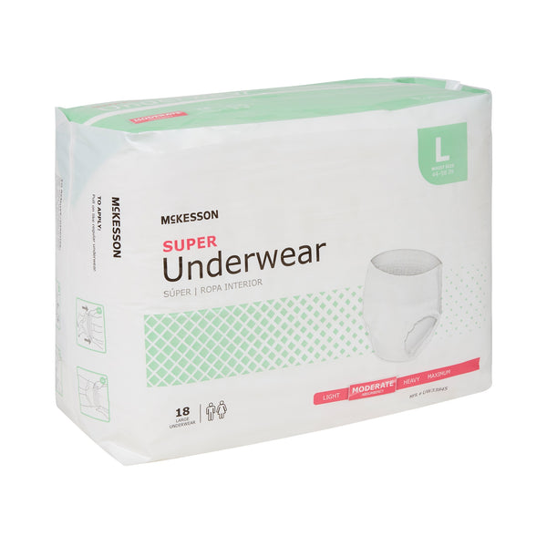 McKesson Adult Absorbent Underwear Regular Pull On Disposable Moderate Absorbency