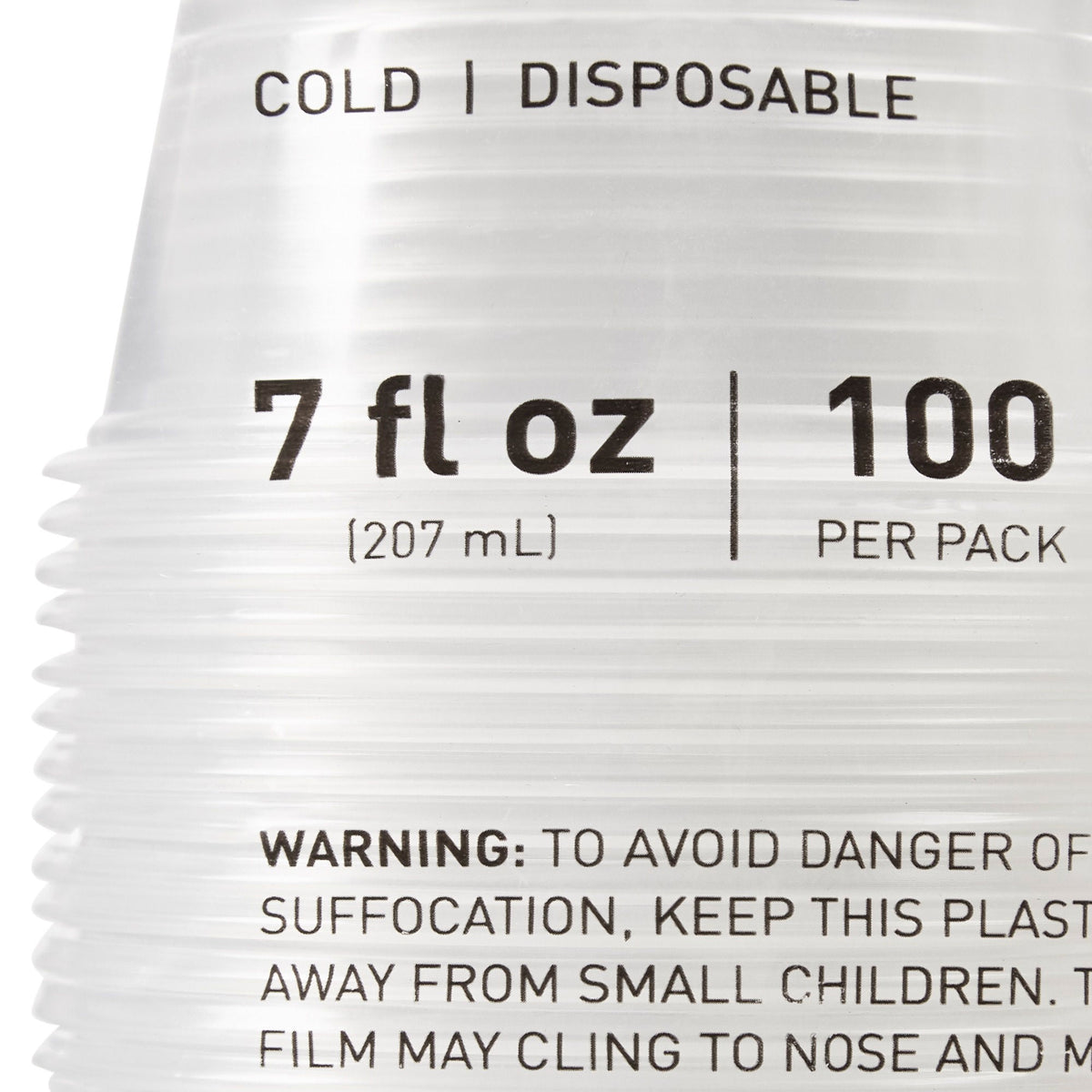 McKesson Disposable 7 oz. Clear Plastic Drinking Cup (16-PDC7)