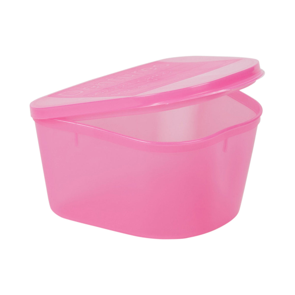 McKesson 8 oz. Disposable Plastic Hinge Lid Type Denture Cup, Pink (51-H980-91)