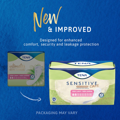 TENA Sensitive Care™ Extra Coverage Disposable Adult Female 9" Bladder Control Pad, Light Absorbency (54291)