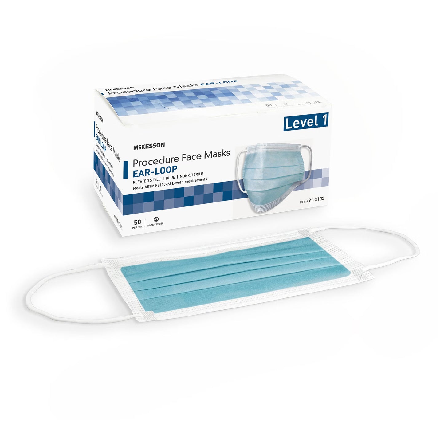 McKesson ASTM Level 1 Earloops Procedure Mask (91-2102)