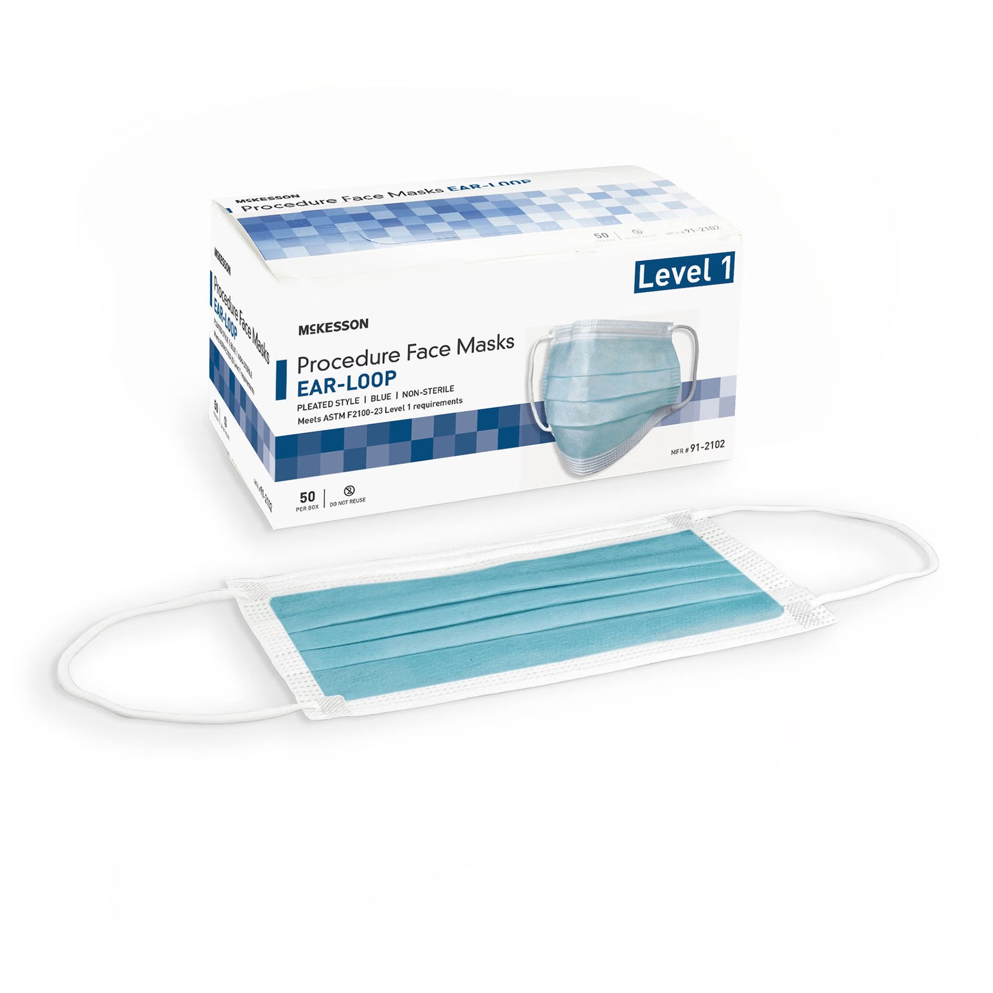 McKesson ASTM Level 1 Earloops Procedure Mask (91-2102)