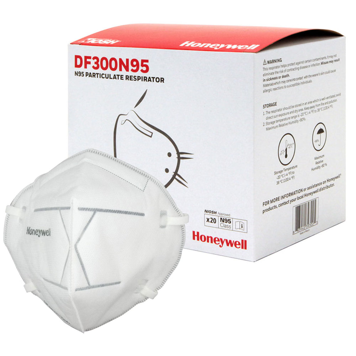 Honeywell DF300 Adult N95 Particulate Respirator Mask (DF300N95BX)