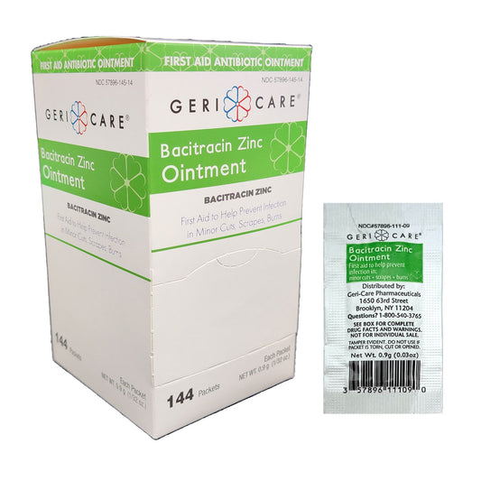 Geri-Care® 0.9g Ointment Bacitracin Zinc First Aid Antibiotic, Individual Packet (S145-14-GCP)