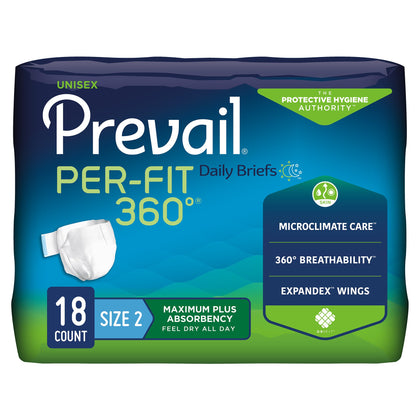 Prevail® Per-Fit 360°™ Disposable Adult Unisex Incontinence Brief, Heavy Absorbency