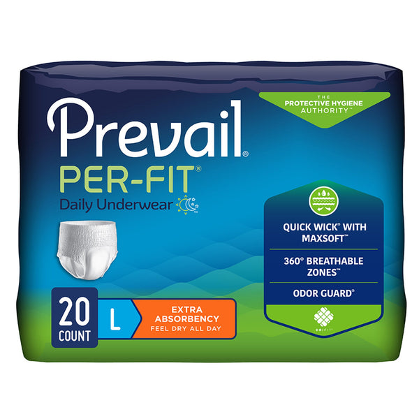 Prevail® Per-Fit® Extra Unisex Pull On, Disposable Underwear - Heavy Absorbency