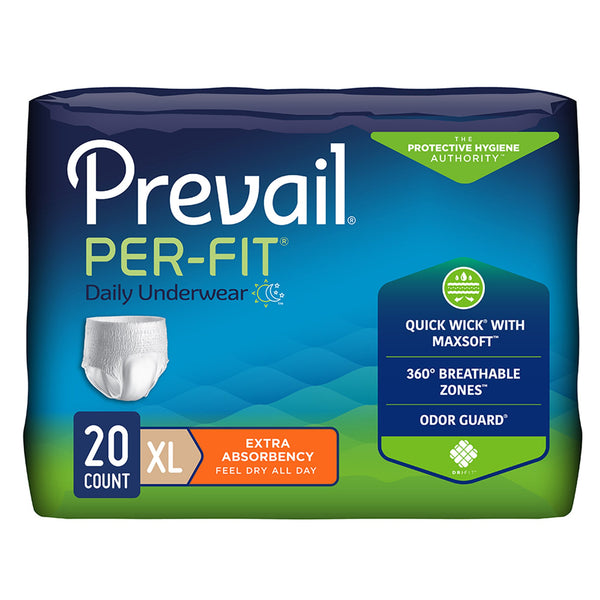 Prevail® Per-Fit® Extra Unisex Pull On, Disposable Underwear - Heavy Absorbency