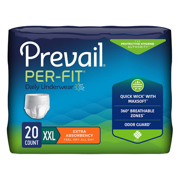 Prevail® Per-Fit® Extra Unisex Pull On, Disposable Underwear - Heavy Absorbency