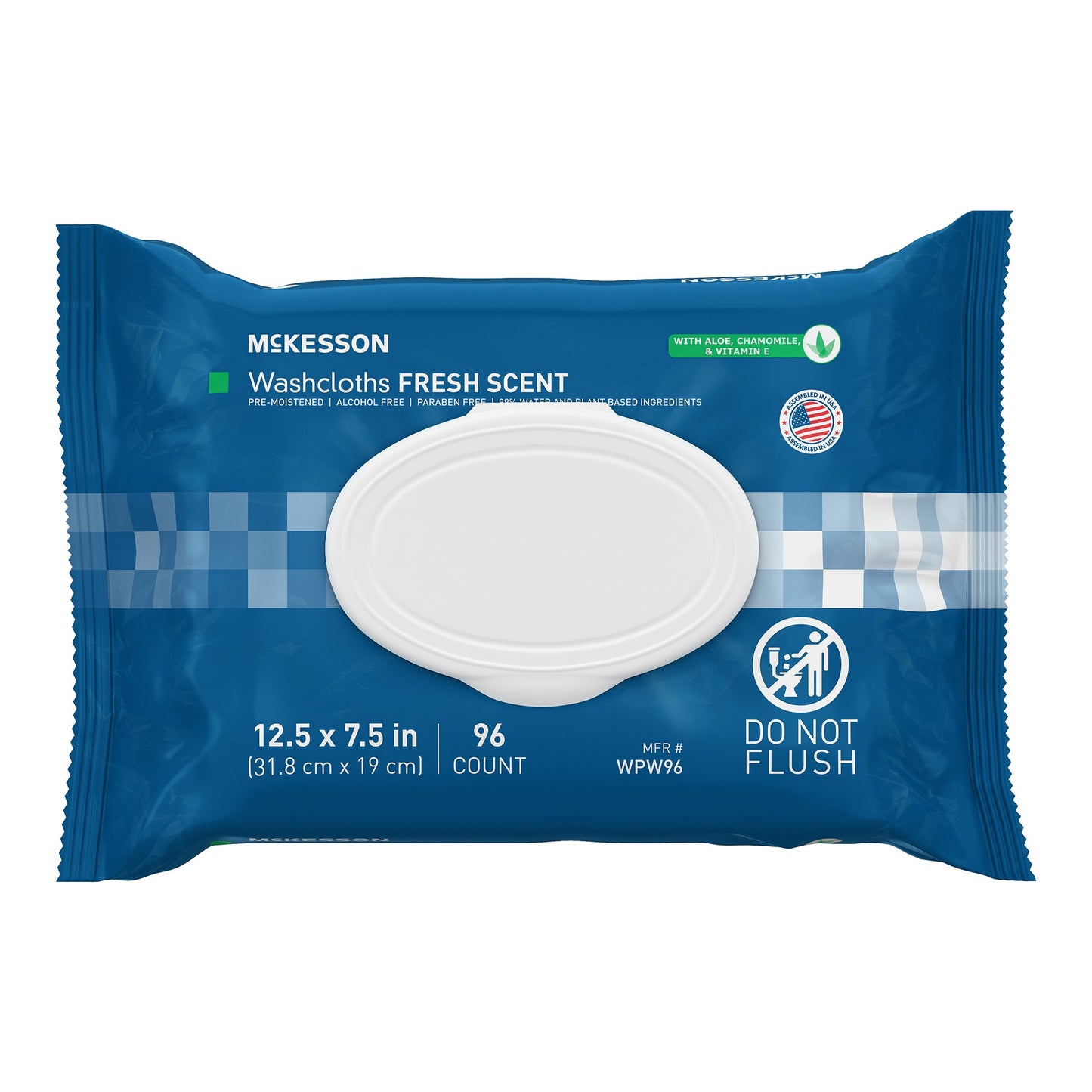 McKesson® Fresh Scent Washcloths Disposable Personal Cleansing Wipes, Soft Pack (WPW96)