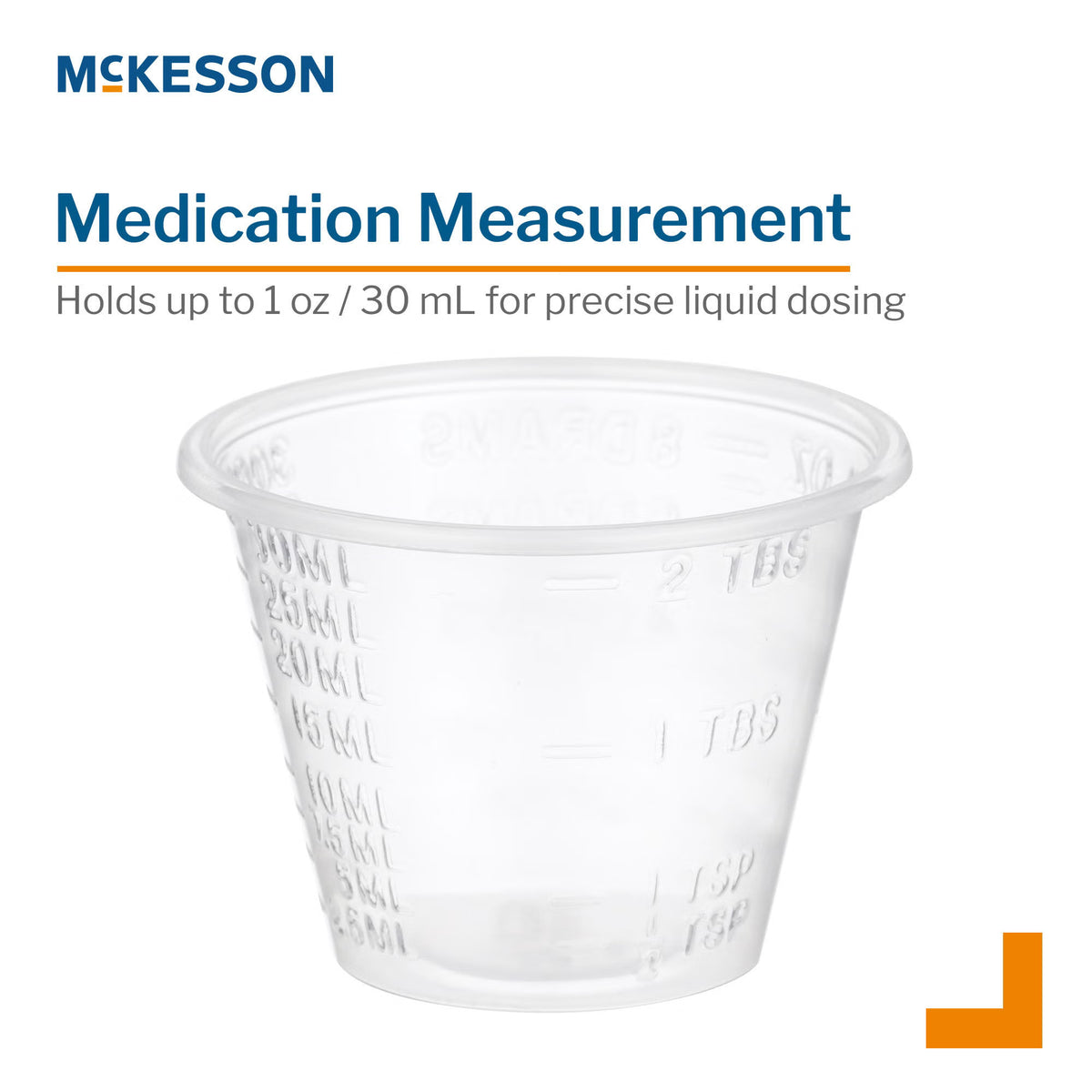 McKesson Disposable 1 oz. Clear Graduated Medicine Cup (16-9505)