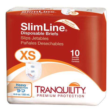 Tranquility® Slimline® Adult Incontinent Brief Tab Closure Disposable Heavy Absorbency