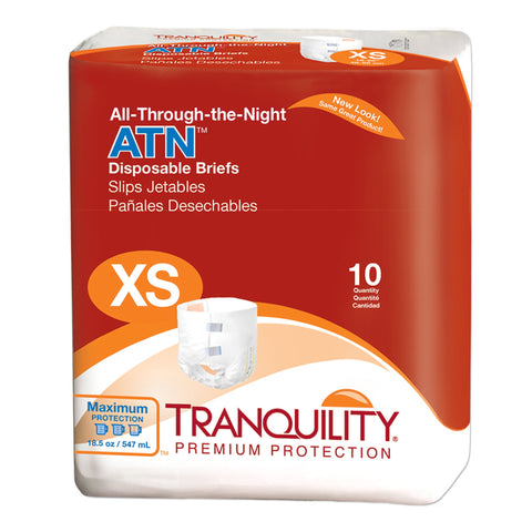 Tranquility® ATN Unisex Adult Disposable Incontinent Brief Tab Closure Heavy Absorbency