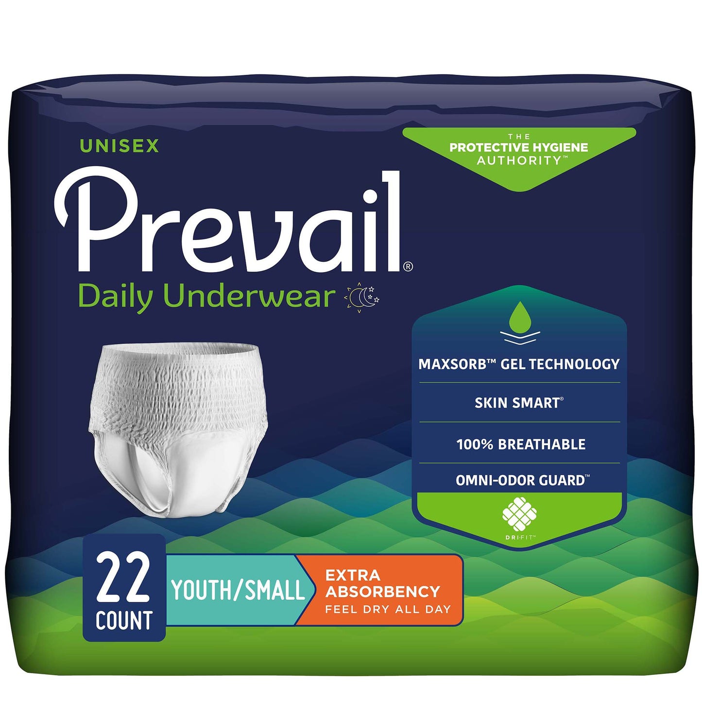 Prevail® Daily Underwear Extra Disposable Adult Unisex Pull-On Absorbent Underwear, Moderate Absorbency
