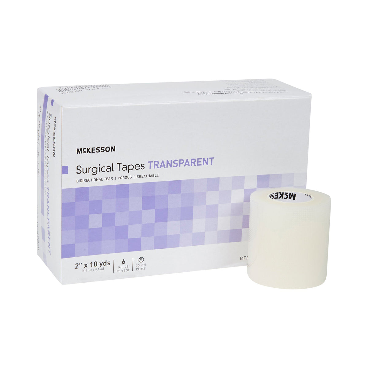 McKesson 2 Inch x 10 Yard NonSterile Transparent Plastic Medical Tape (16-47220)