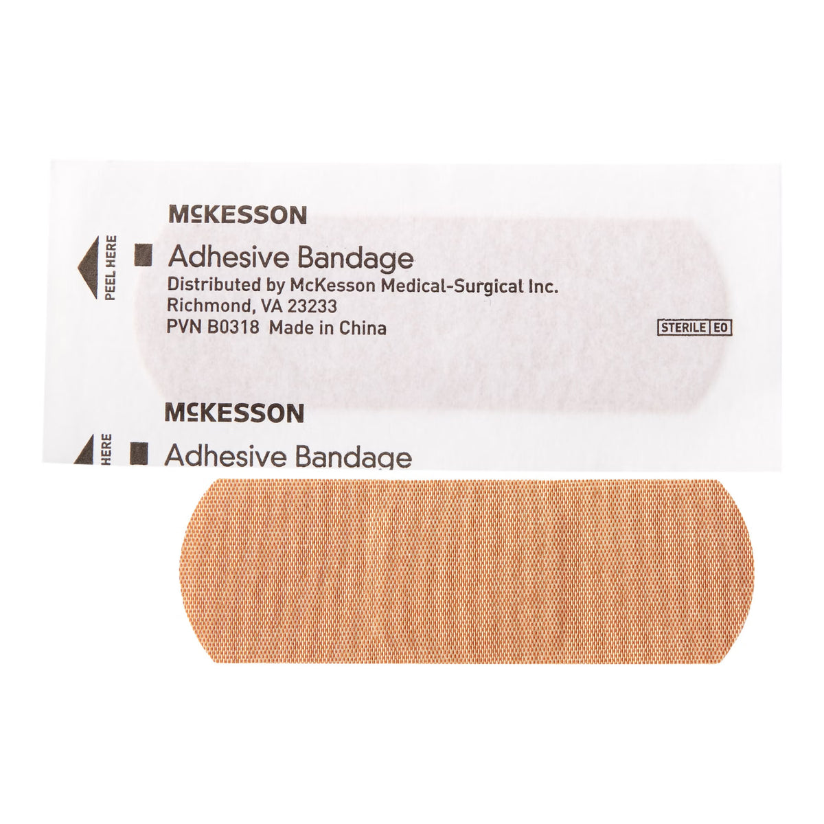 McKesson 1 x 3 Inch Rectangle Sterile Fabric Adhesive Strip (16-4811)