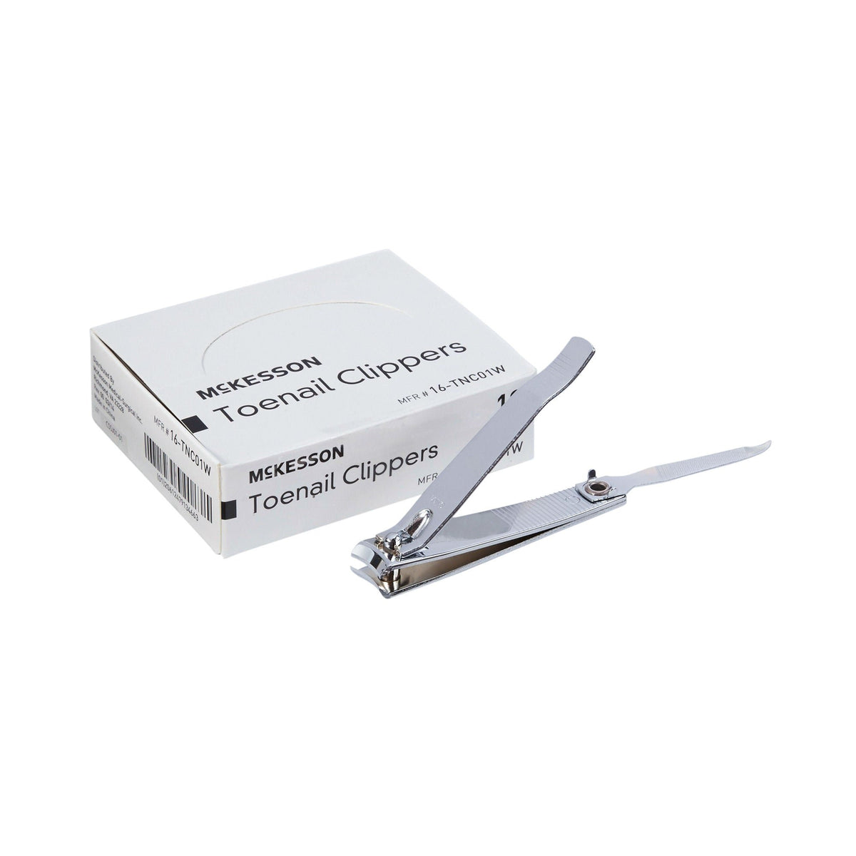 McKesson Thumb-Squeeze Lever Toenail Clippers, Curved Jaw (16-TNC01J)