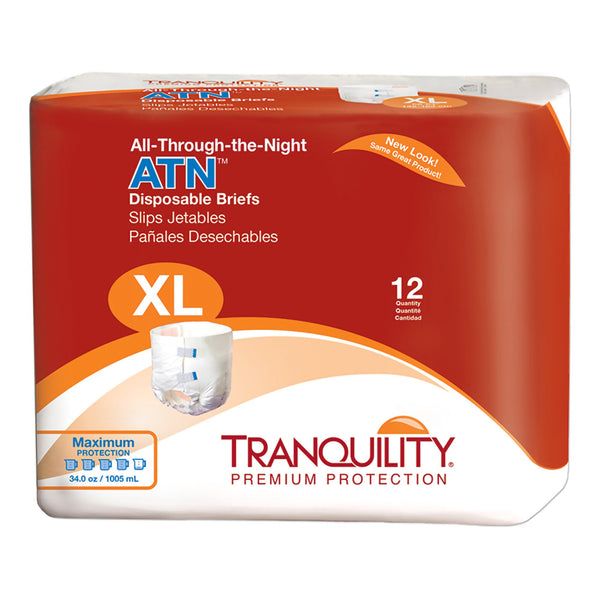 Tranquility® ATN Unisex Adult Disposable Incontinent Brief Tab Closure Heavy Absorbency