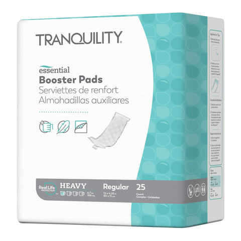 Tranquility® Essential Unisex Incontinence Booster Pad Moderate Absorbency Fluff Disposable