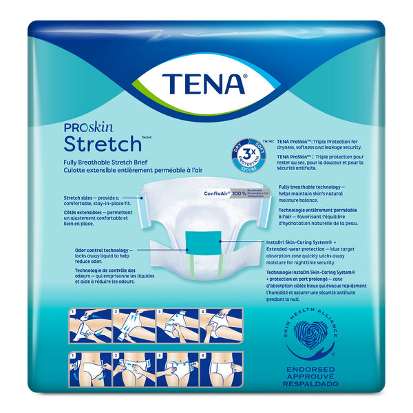 TENA ProSkin Stretch™ Super Adult Disposable Incontinent Brief Super Tab Closure, Heavy Absorbency