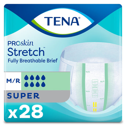 TENA ProSkin Stretch™ Super Adult Disposable Incontinent Brief Super Tab Closure, Heavy Absorbency