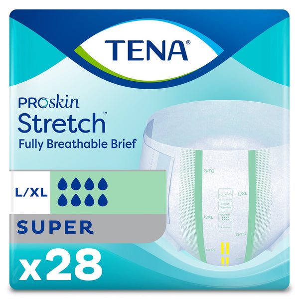 TENA ProSkin Stretch™ Super Adult Disposable Incontinent Brief Super Tab Closure, Heavy Absorbency