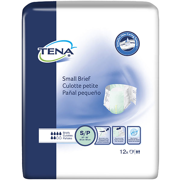 Unisex Adult Incontinence Brief TENA® Small Brief Small Disposable Moderate Absorbency (66100)