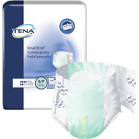 Unisex Adult Incontinence Brief TENA® Small Brief Small Disposable Moderate Absorbency (66100)