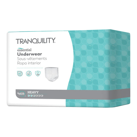 Tranquility® Essential Unisex Adult Absorbent Underwear Pull on Breathable Disposable Heavy Absorbency