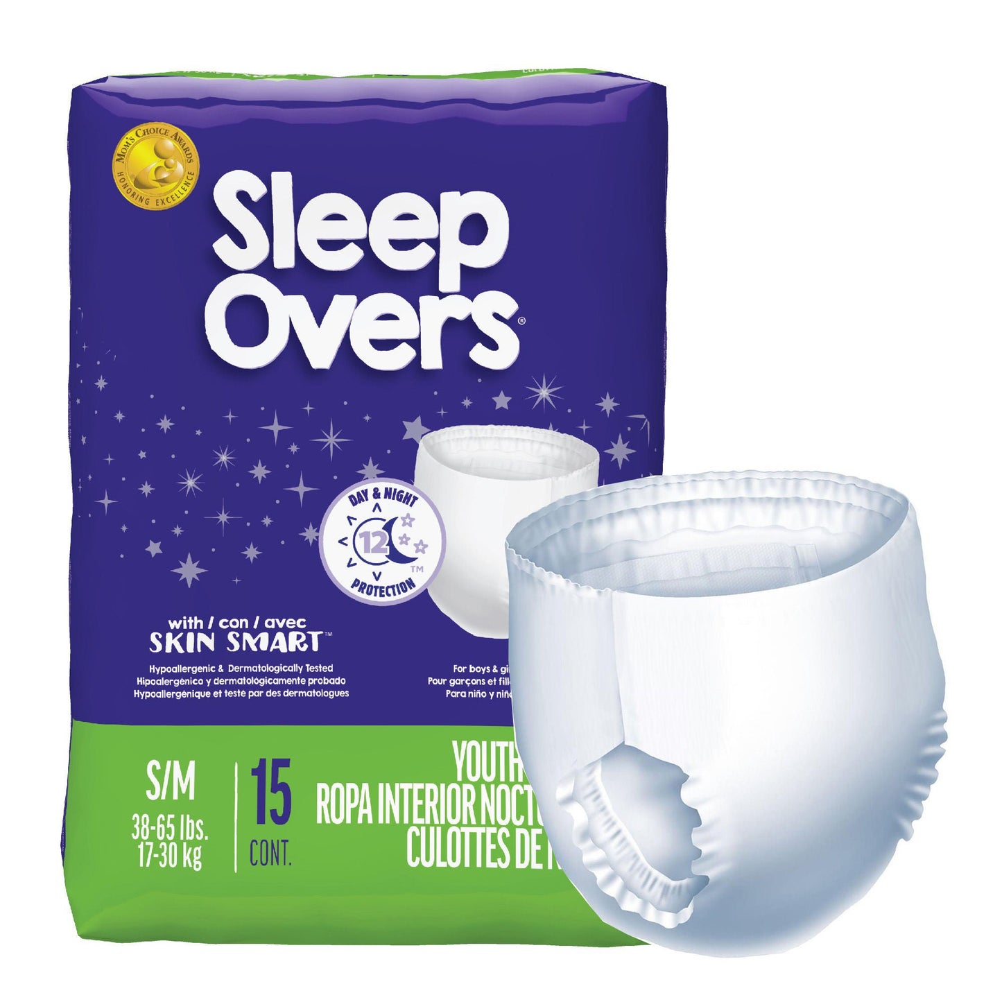 Sleep Overs® Youth Absorbent Underwear Pull On Disposable Heavy Absorbency